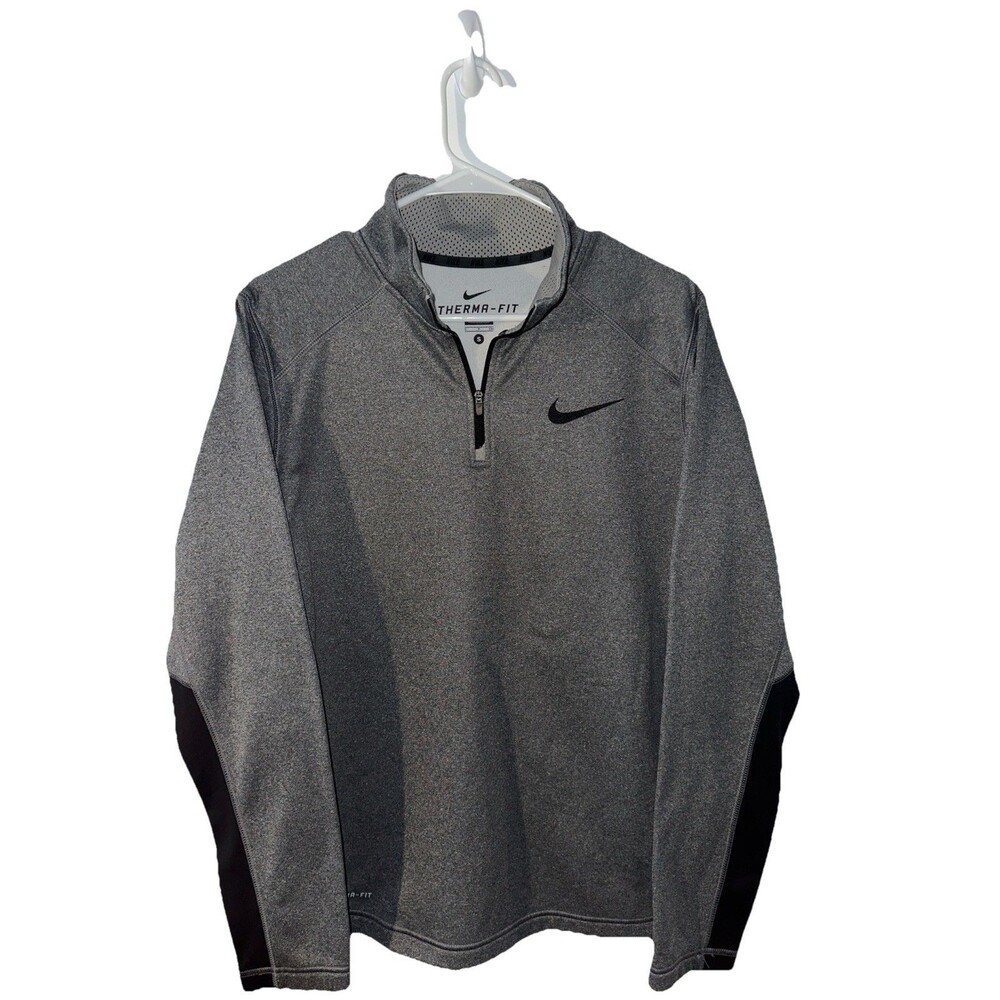 Men’s Nike Therma Fit Gray Long Sleeve 1/4 Zip Pullover Small